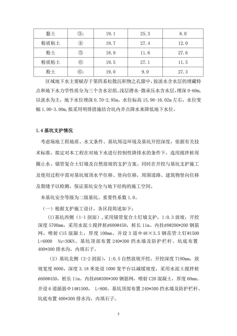 加州-锦城31#、38#、39#楼及地下车库基坑支护工程施工组织方案_第5页