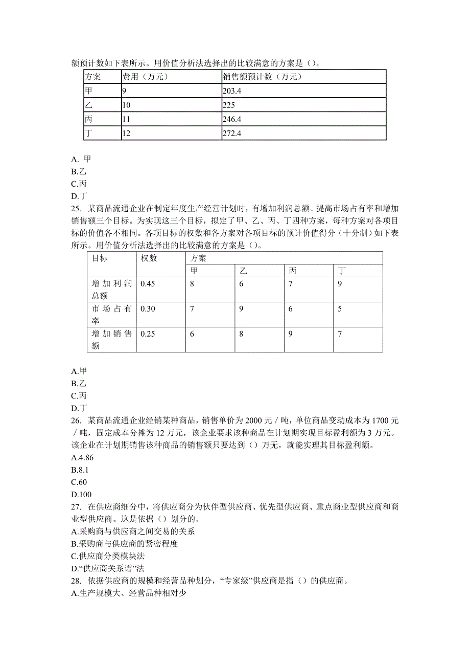 2005年中级经济师《商业》真题及答案_第4页