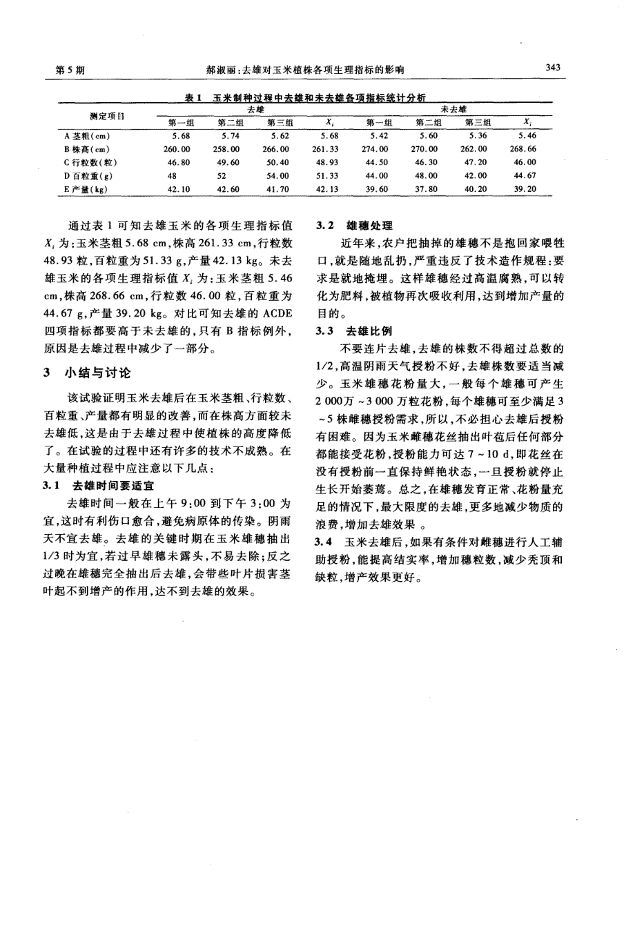 去雄对玉米植株各项生理指标的影响_第2页