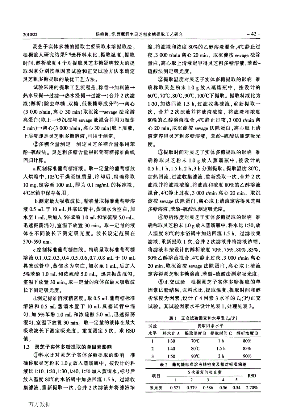 西藏野生灵芝粗多糖提取工艺研究_第2页