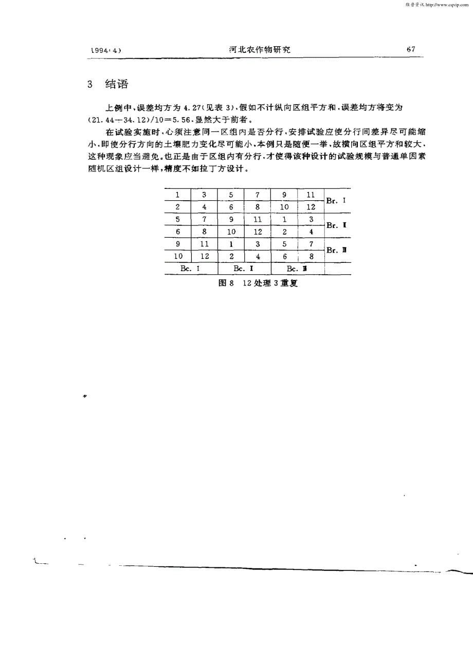 对非拉丁方单因素双向随机区组试验设计的尝试_第5页