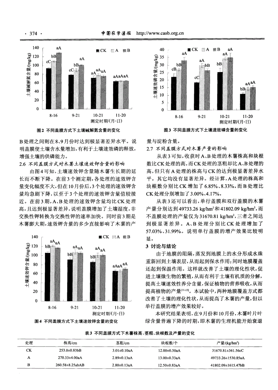 不同地膜覆盖方式对土壤理化性状和木薯产量的影响_第3页