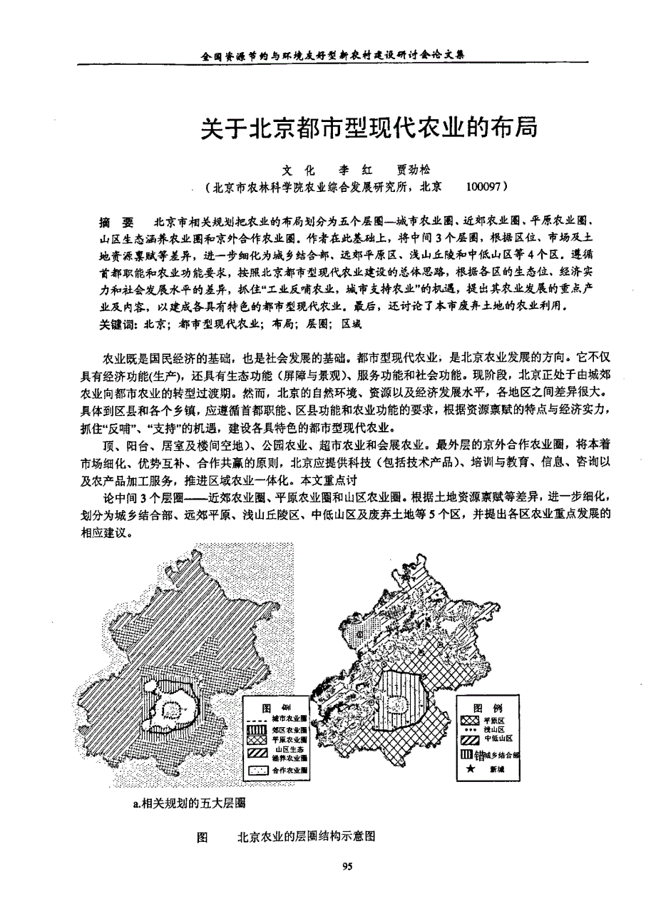 关于北京都市型现代农业的布局_第1页