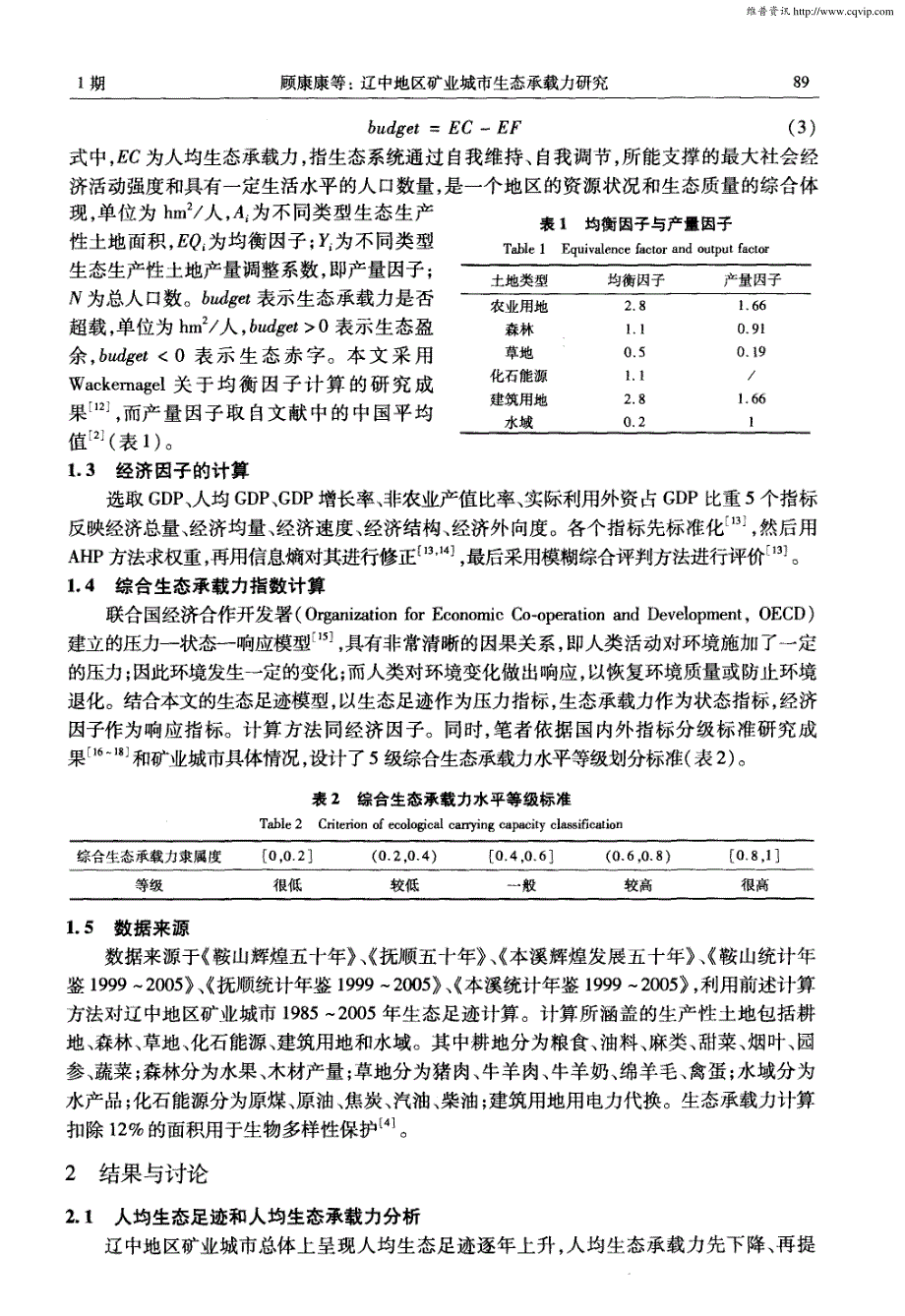 辽中地区矿业城市生态承载力研究_第3页