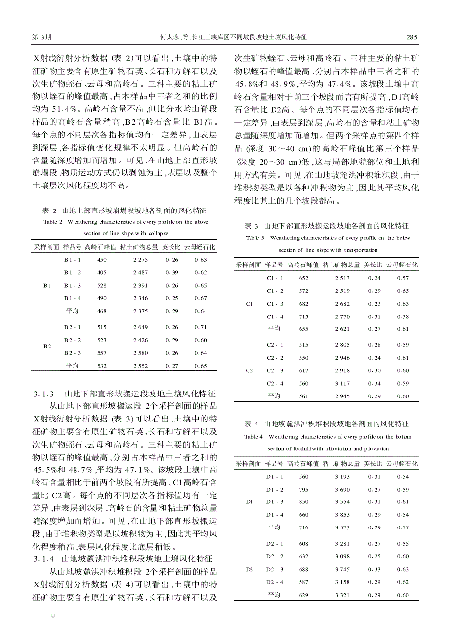 长江三峡库区不同坡段坡地土壤风化特征_第3页