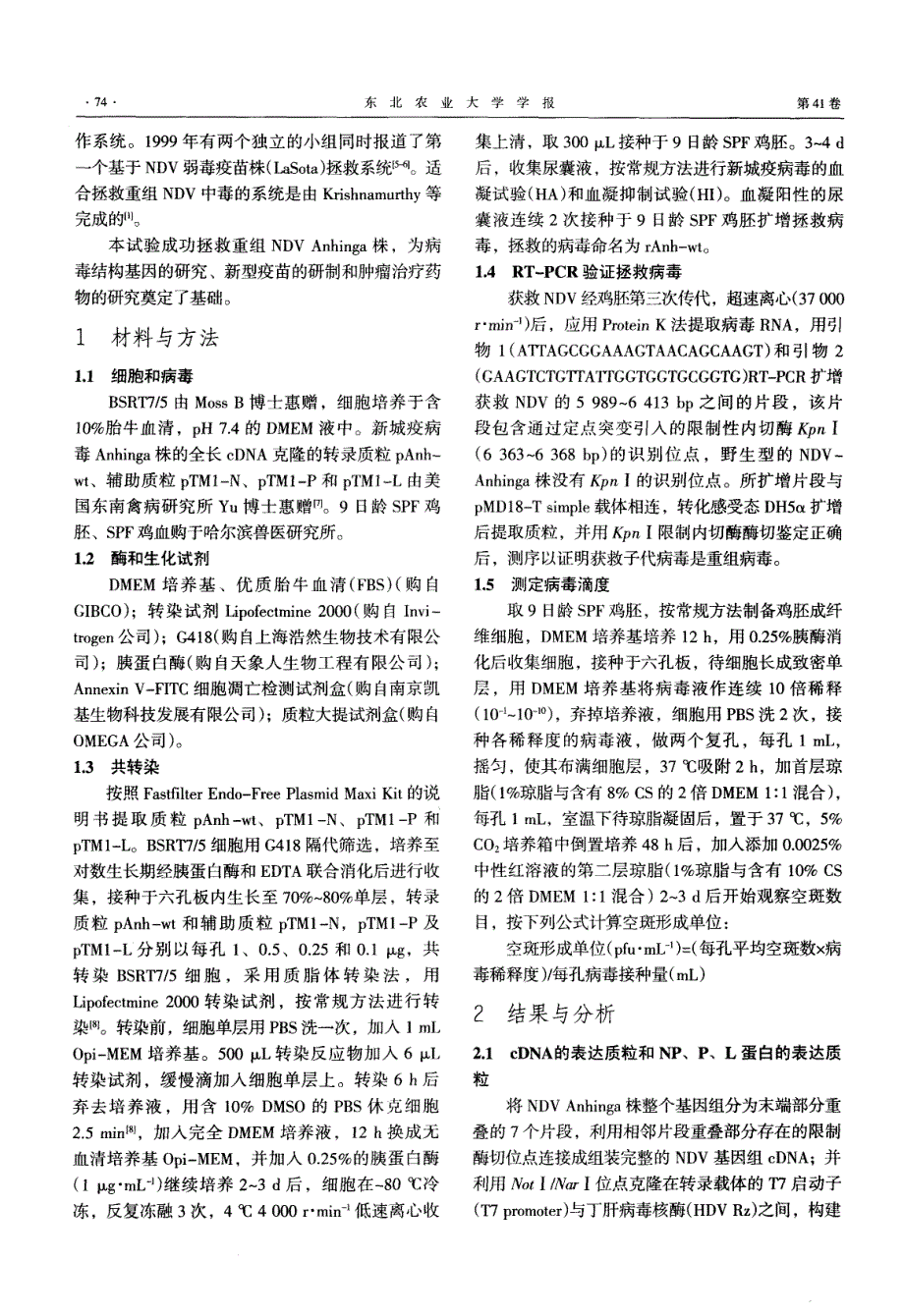 利用反向遗传操作技术拯救重组新城疫病毒_第2页