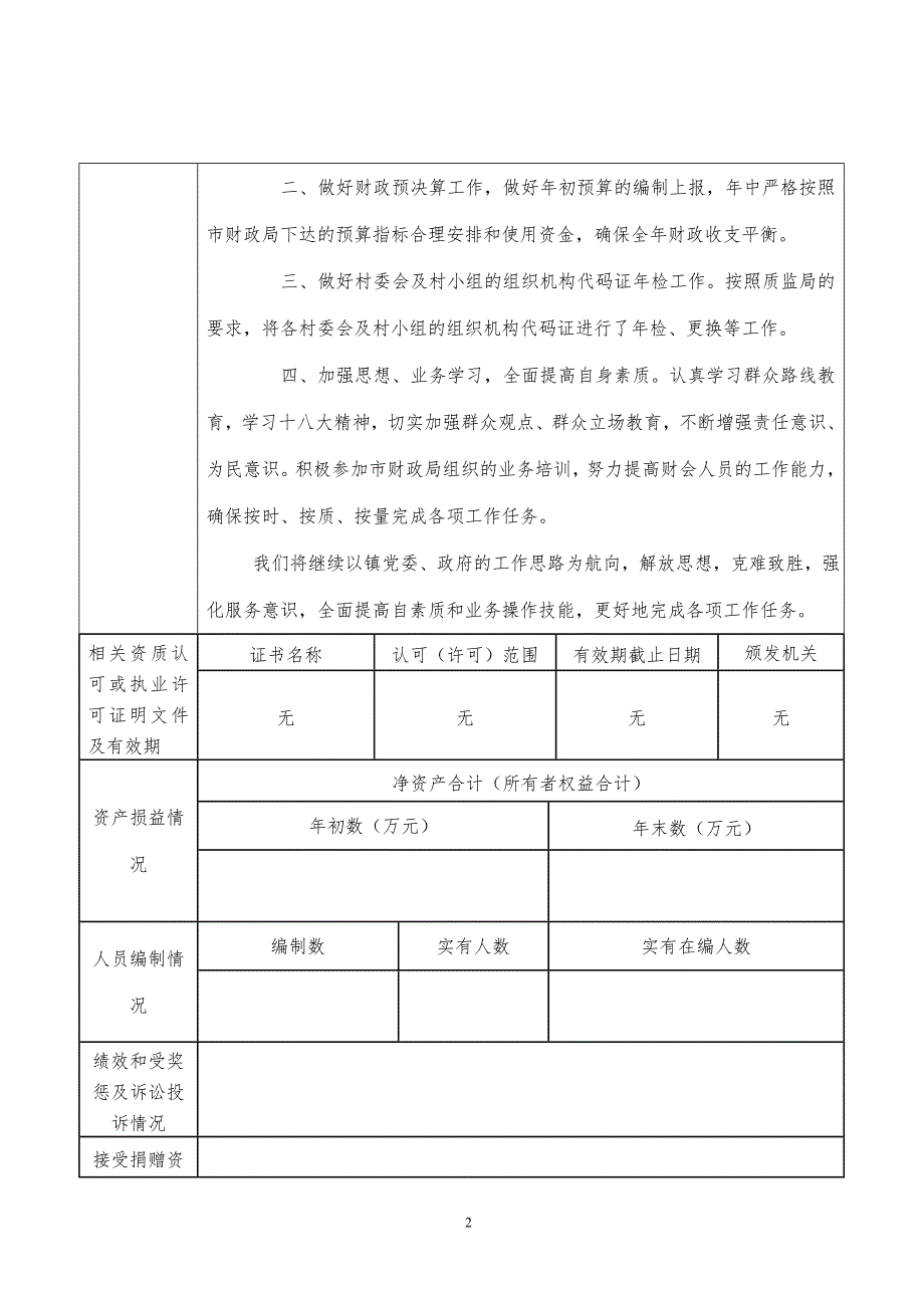 事业单位法人年度报告公开表_第2页