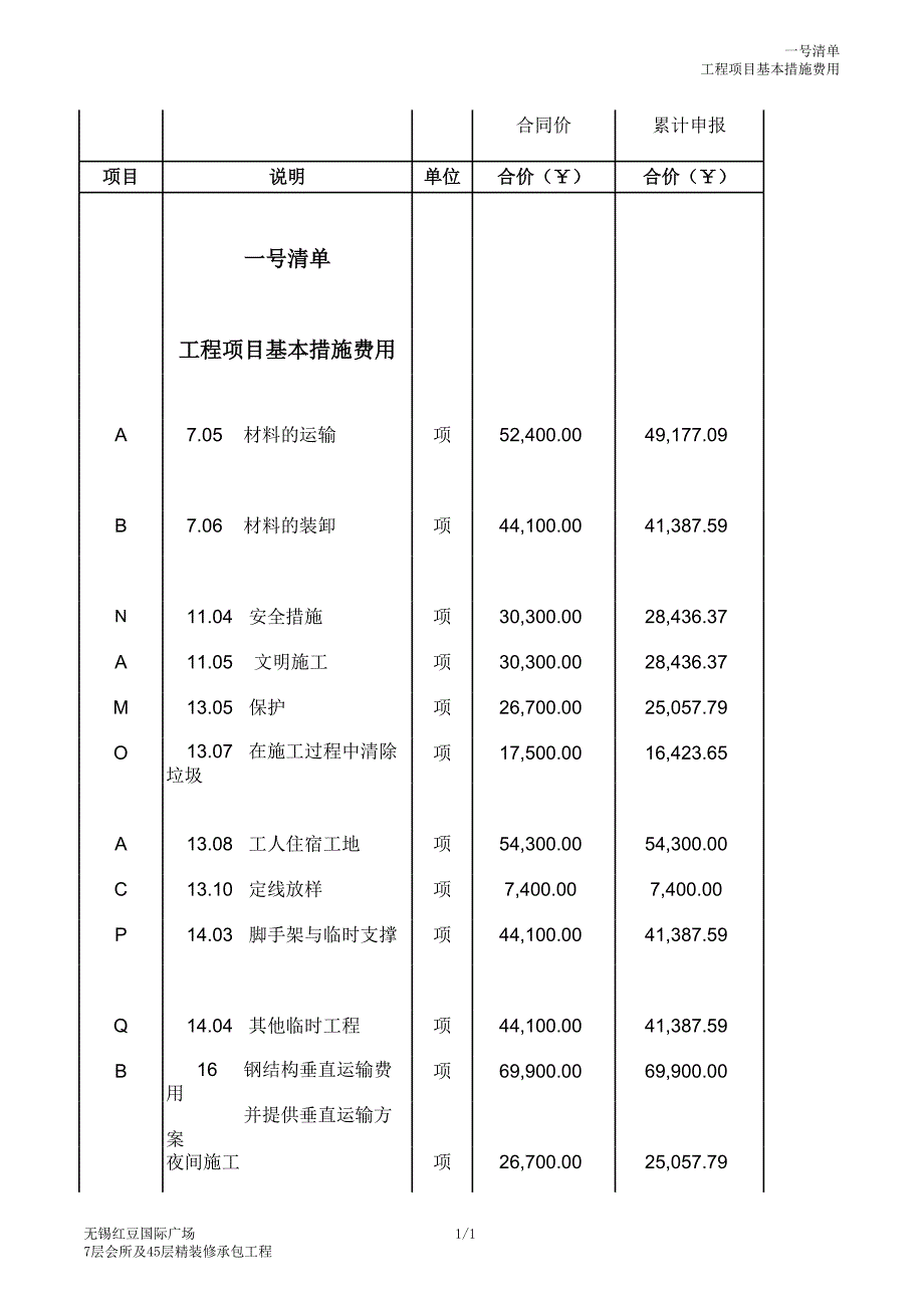 某会所精装修预算_第1页