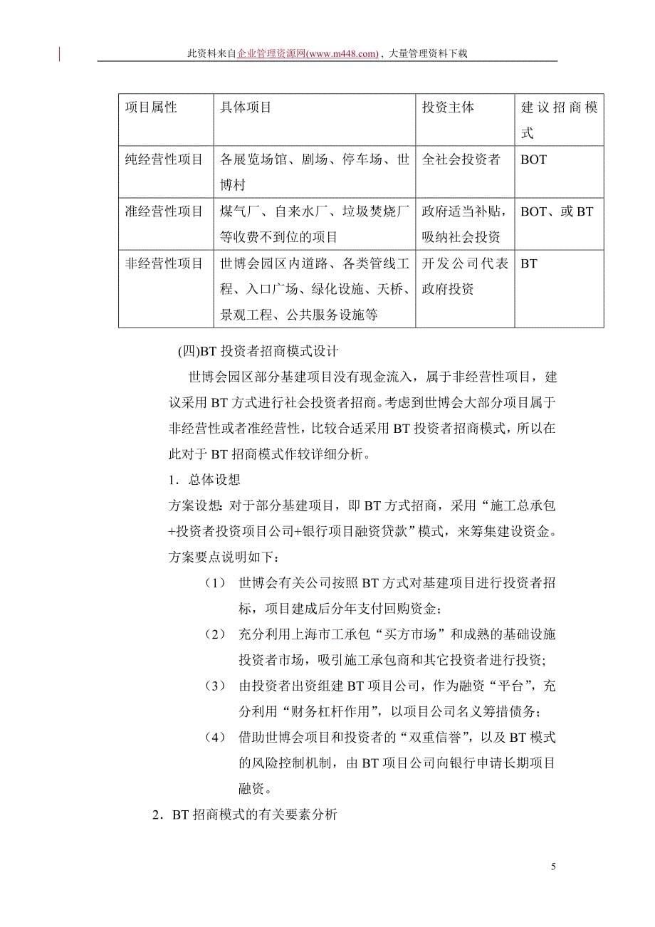 上海世博會項目財務顧問建議书_第5页