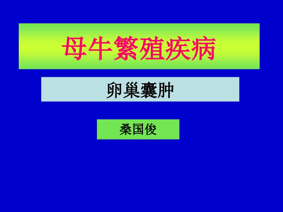 桑国俊 母牛繁殖疾病--卵巢囊肿_第1页