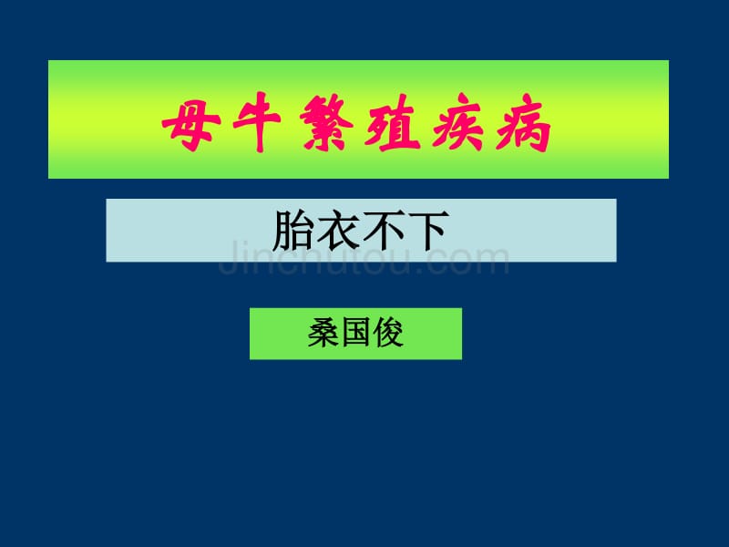 桑国俊 母牛繁殖疾病--胎衣不下_第1页