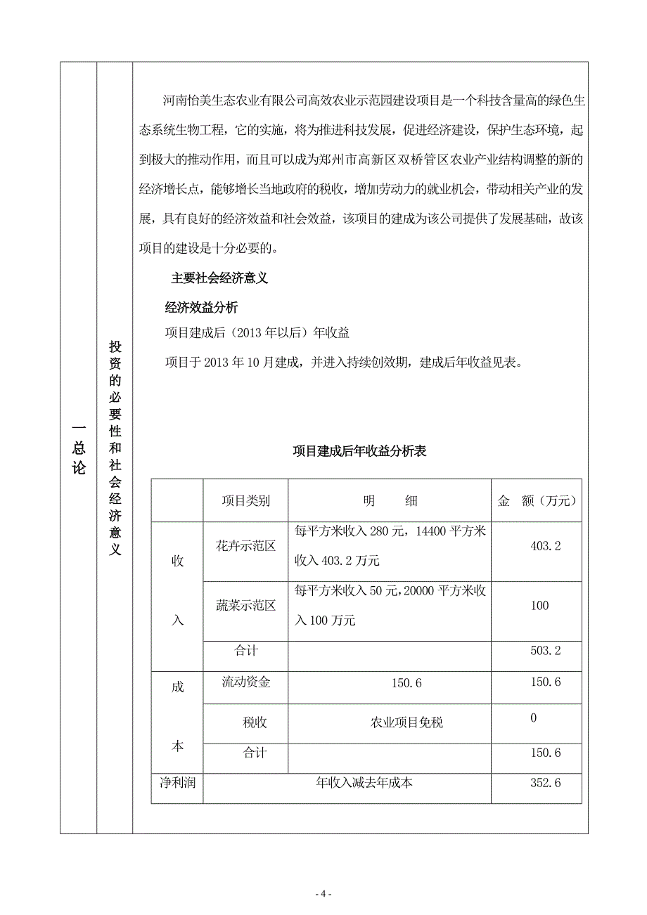 河南怡美生态农业有限公司高效农业示范园项目建议书_第4页