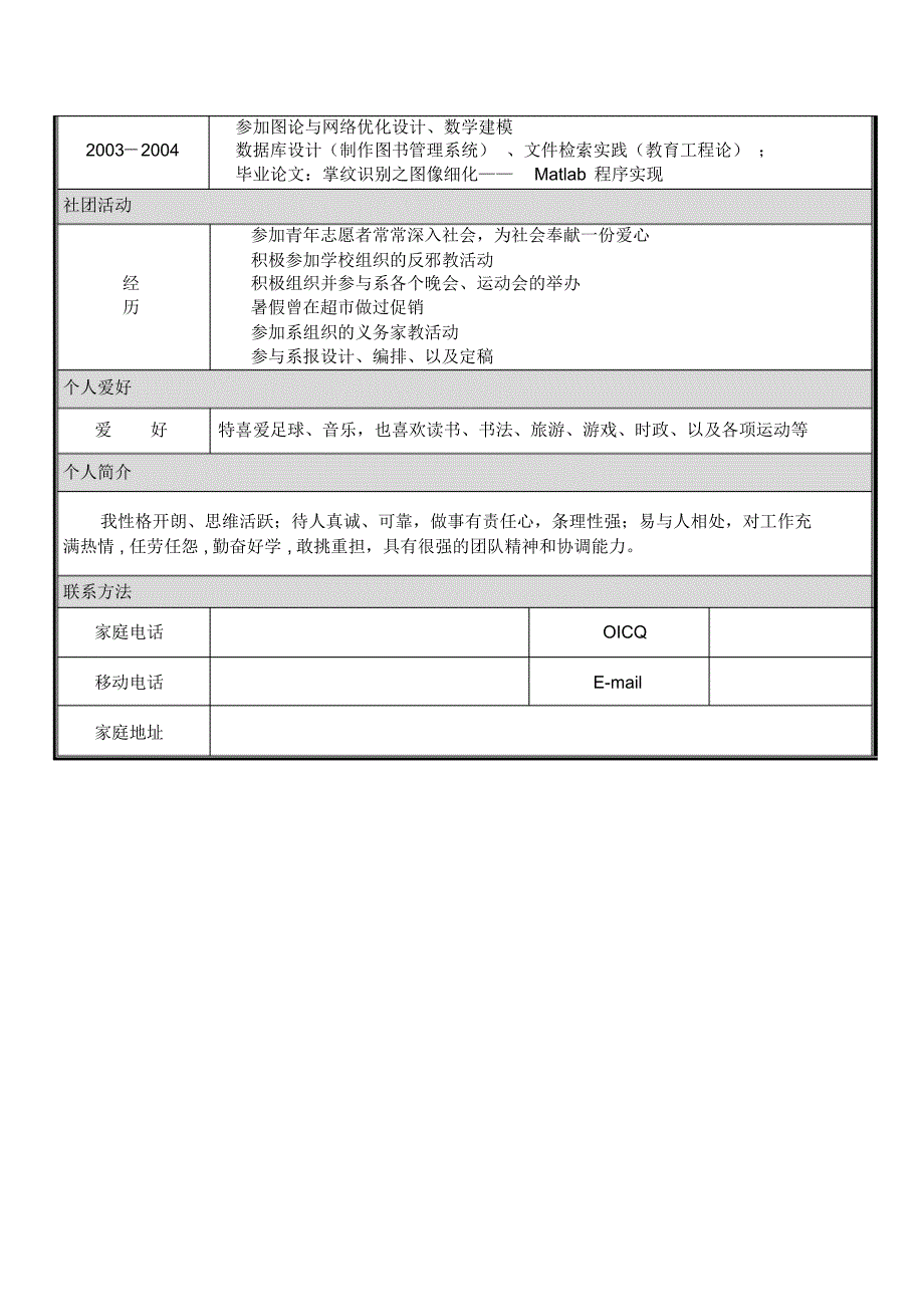 个人简历模板大全，可直接下载使用_第4页