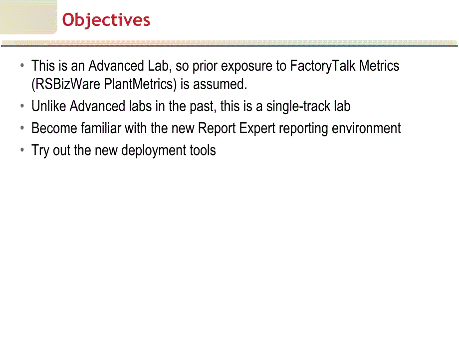 PV11（AB罗克韦尔组态软件培训手册）FactoryTalk Metrics Advanced Lab_第2页
