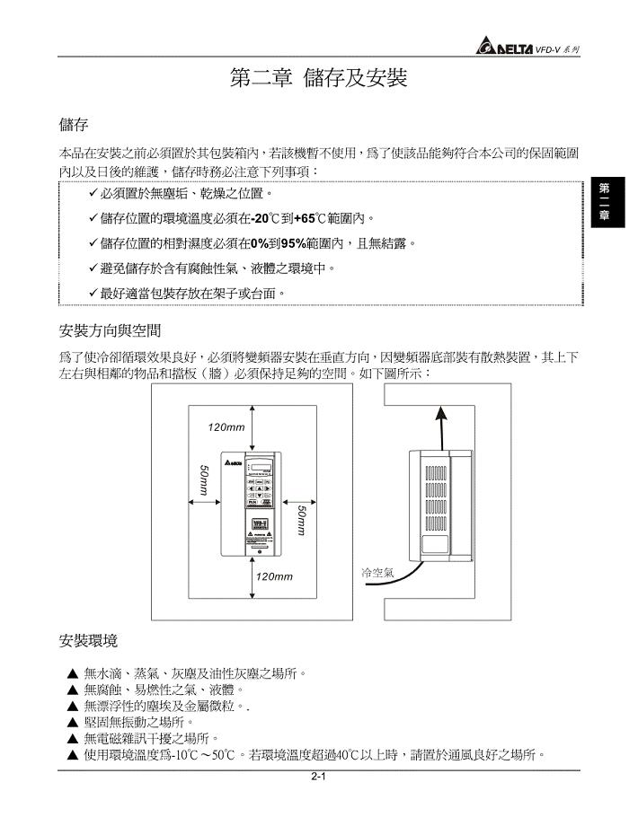 台达变频器VFD-V用户使用手册CH02