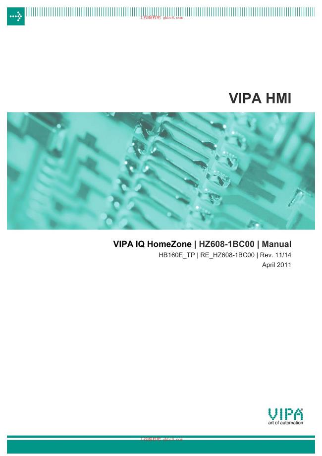 惠朋VIPA触摸屏 HB160-TP用户手册（英文版）HB160E TP HZ608-1BC00 11-14