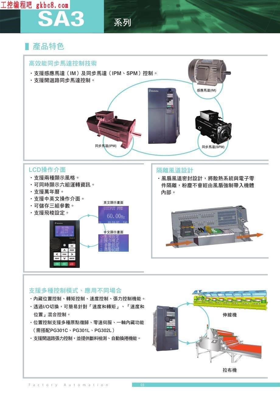 士林机电 SA3系列变频器用户手册 中文型錄_第5页
