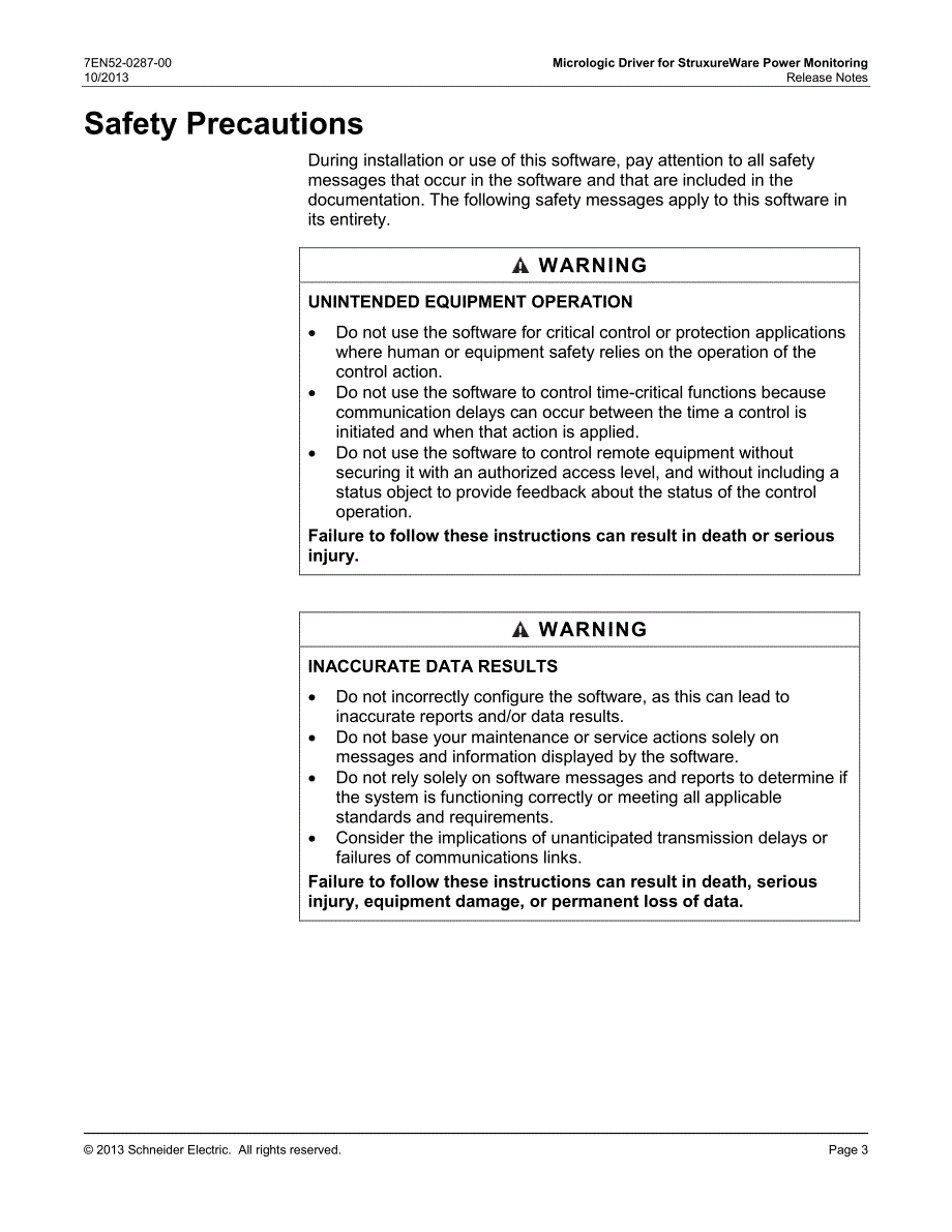 施耐德Micrologic Driver Release Notes SPM 7.0.1_第3页