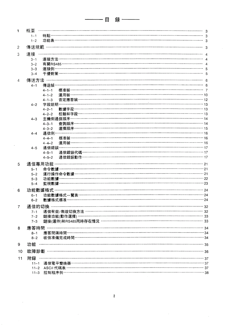日本富士5000G11S P11S系列变频器用户手册－GP11S-RS485_第3页