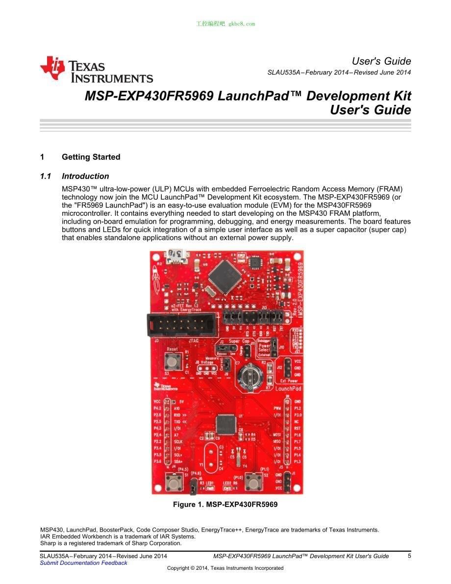 德州仪器MSP-EXP430FR5969用户手册编程手册英文版_第5页