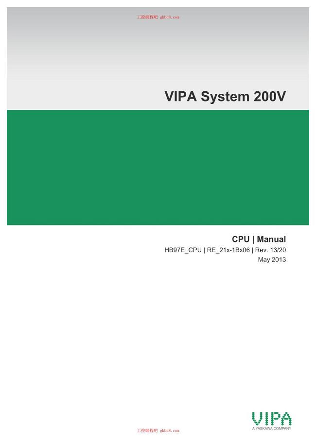 惠朋VIPA系统200V HB97E-CPU用户手册（英文版）HB97E CPU 21x-1Bx06 13-20