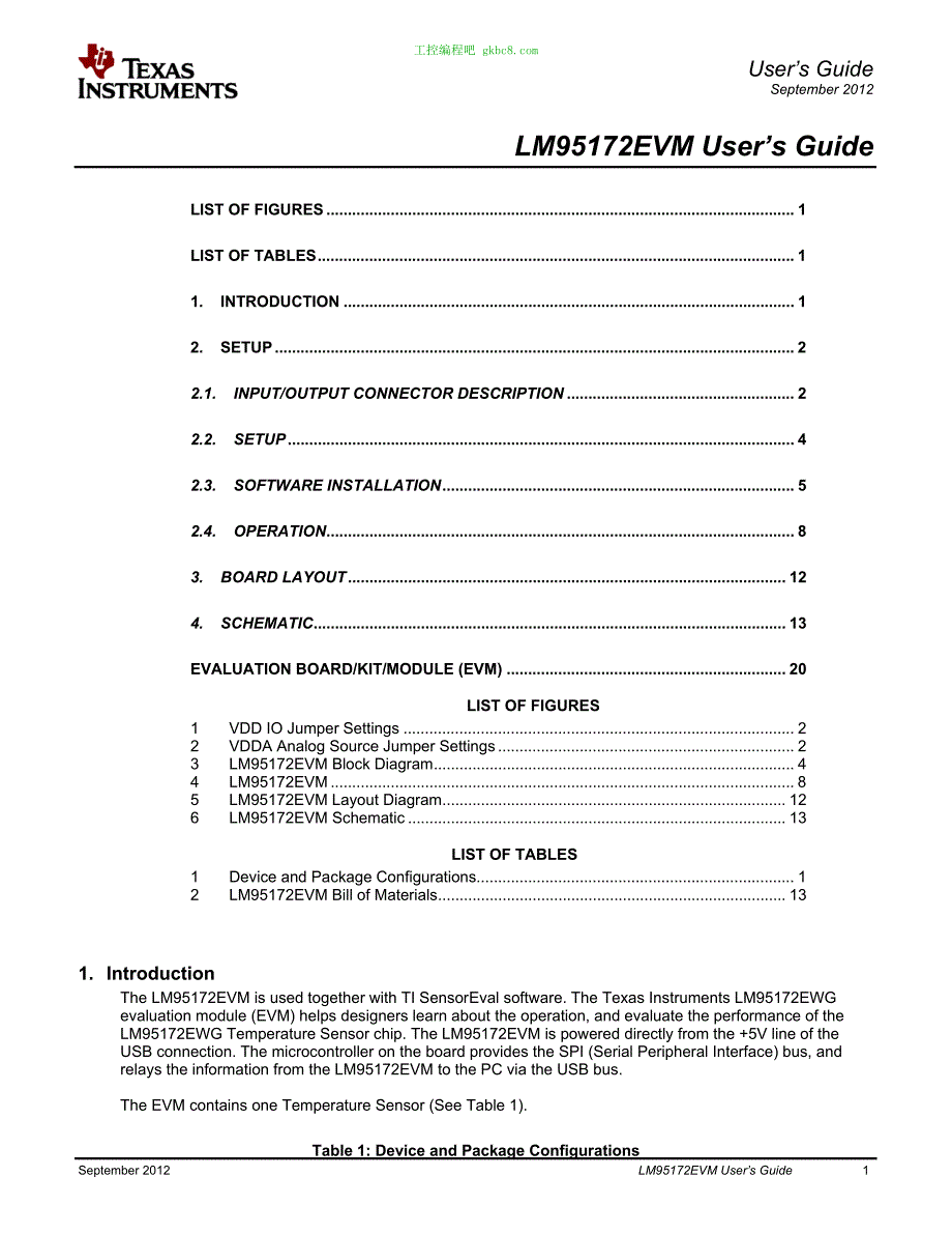 德州仪器LM95172EVM用户手册编程手册英文版_第1页