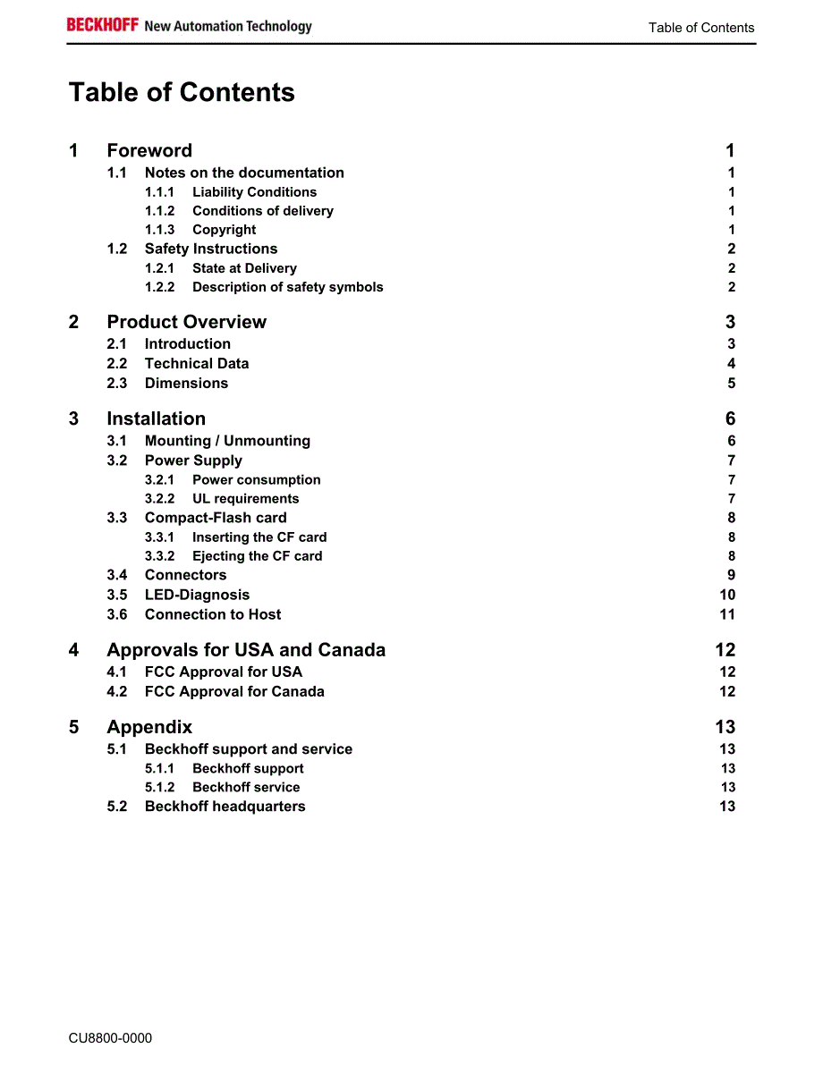 倍福CU系列模块用户手册（英文版）CU8870-0000en_第2页