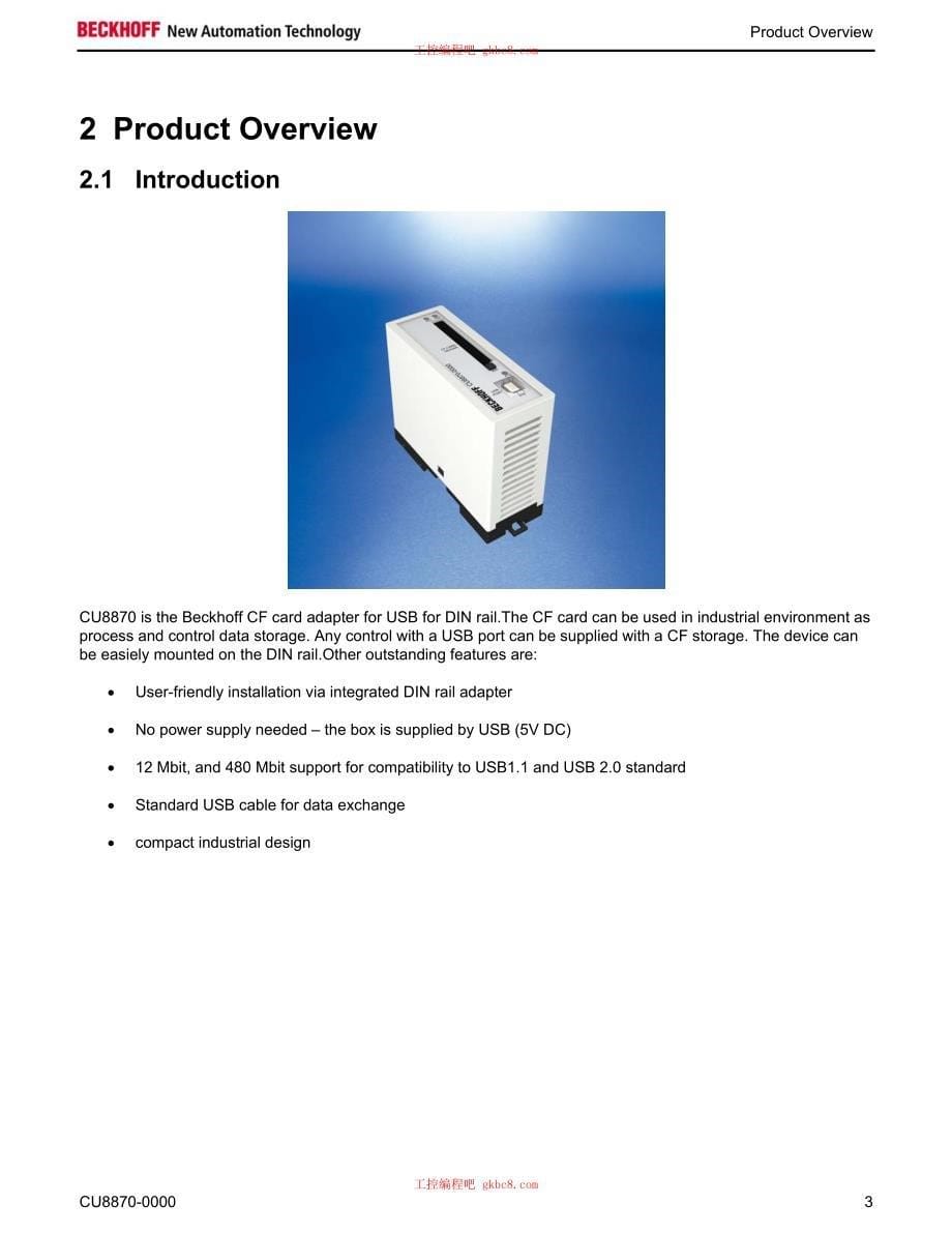 倍福CU系列模块用户手册（英文版）CU8870-0000en_第5页