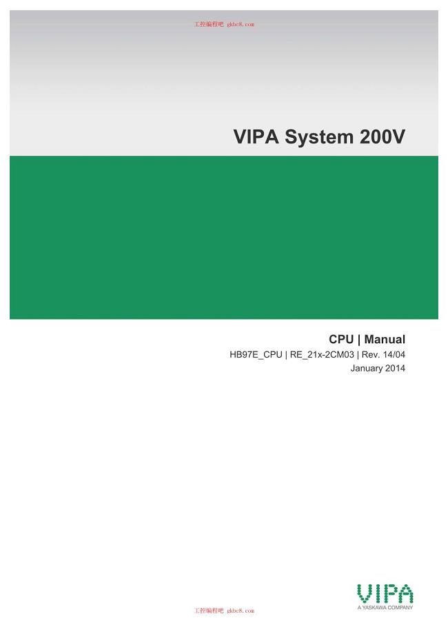 惠朋VIPA系统200V HB97E-CPU用户手册（英文版）HB97E CPU 21x-2CM03 14-04