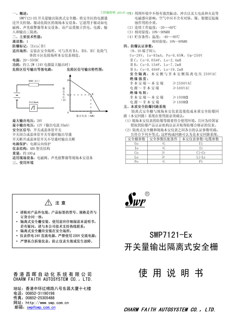 昌晖仪表SWP7121 EX使用手册中文高清版_第1页