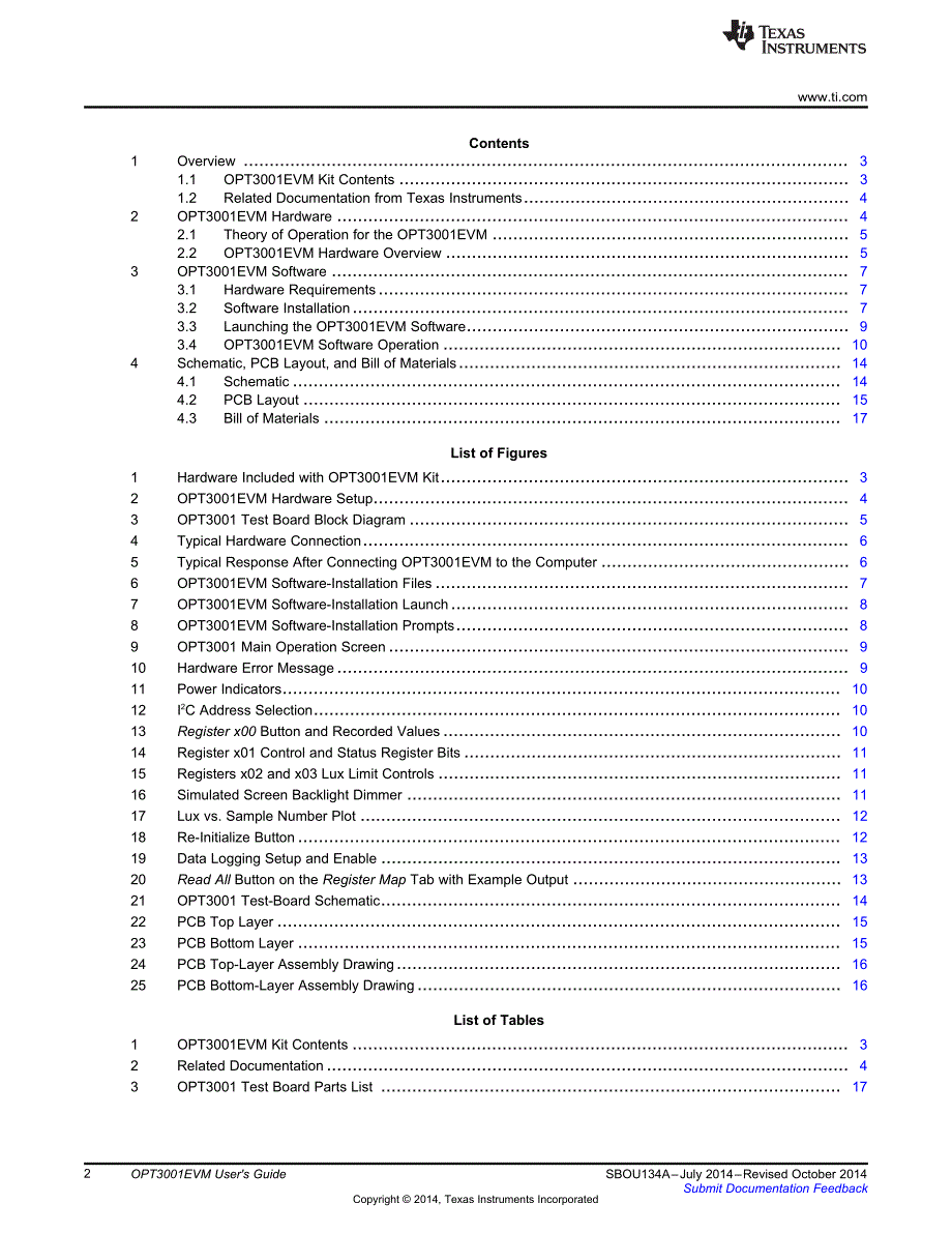 德州仪器OPT3001EVM用户手册编程手册英文版_第2页