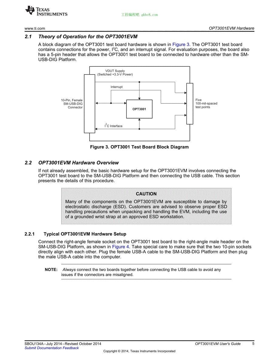 德州仪器OPT3001EVM用户手册编程手册英文版_第5页