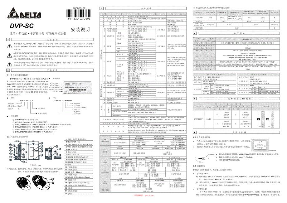 台达DVP-SC安装手册