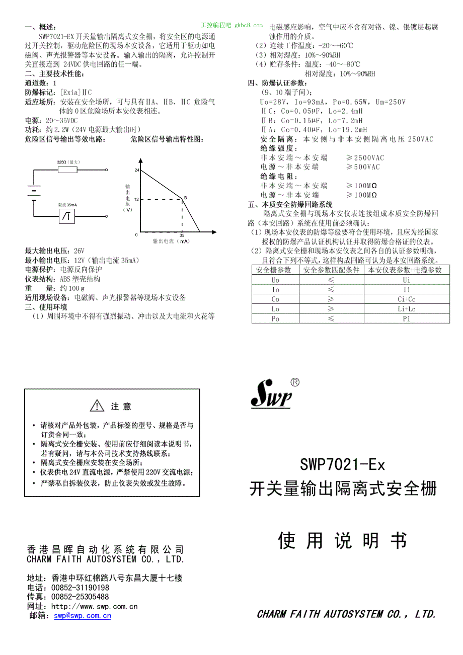 昌晖仪表SWP7021 ex 使用手册中文高清版_第1页