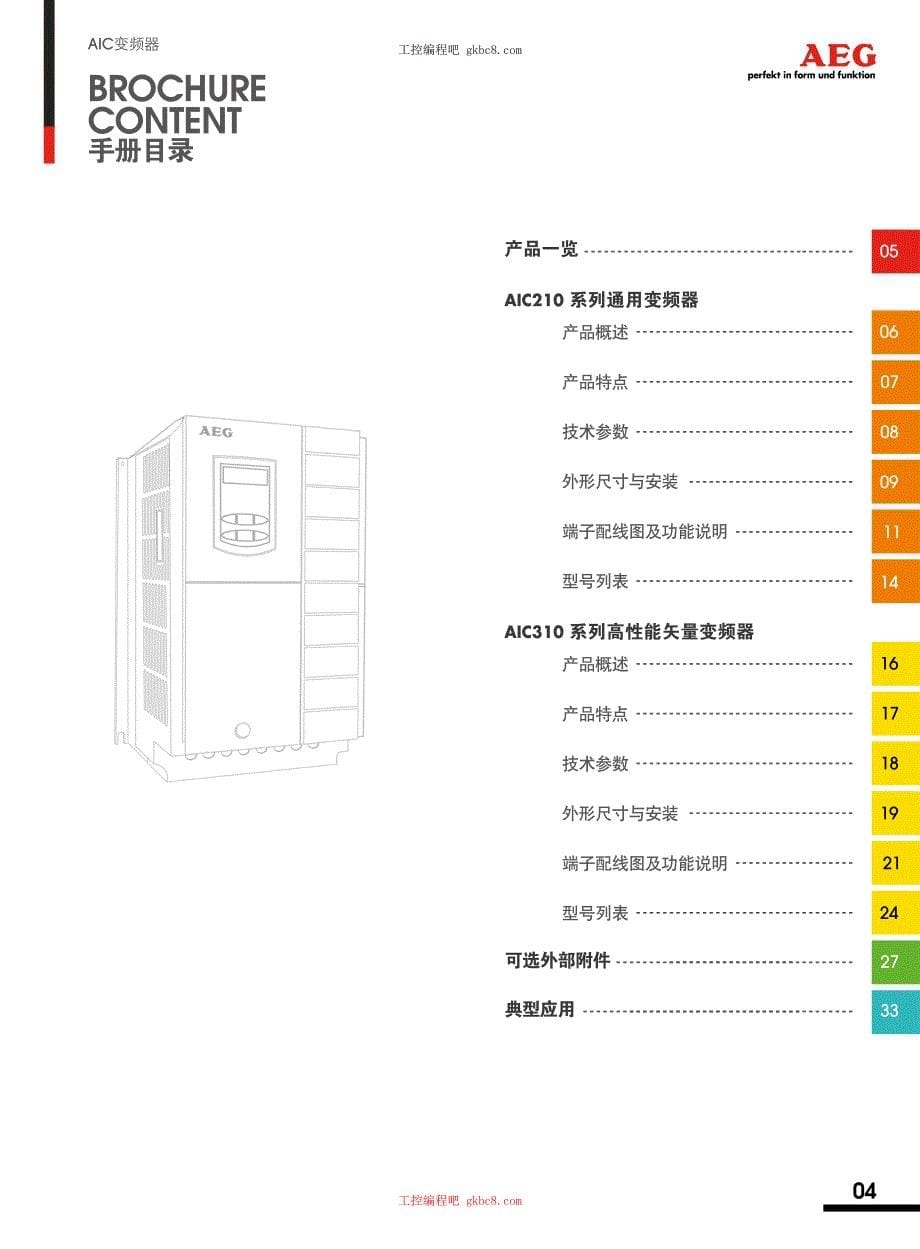 德国AEG低压变频器AIC系列_第5页