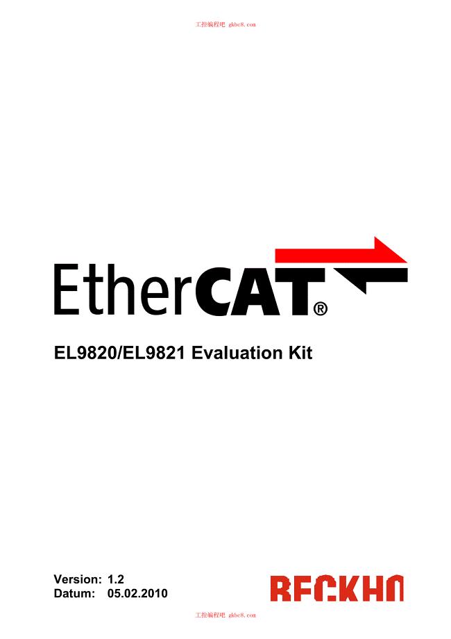 倍福ETHERCAT EVALUATION KIT EL98系列用户手册（英文版）EL9820 EL9821d Ver1.2