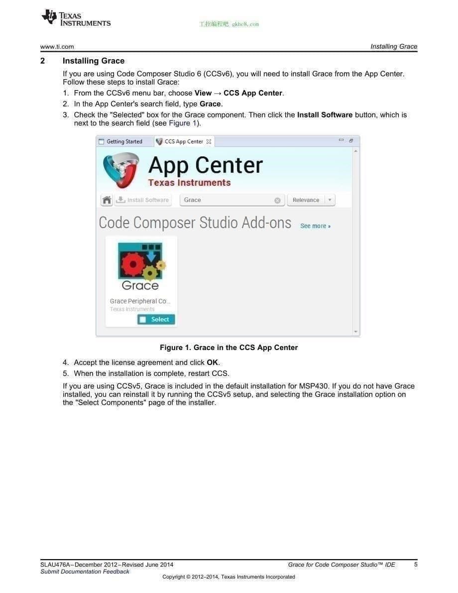 德州仪器GraceforCodeComposerStudio入门手册编程手册英文版_第5页