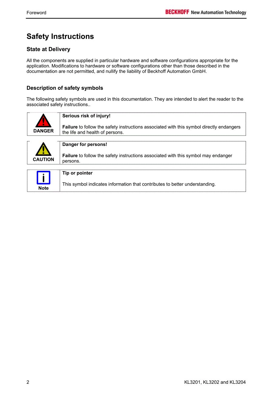 倍福端子模块KL系列用户手册（英文版）KL320xen_第4页