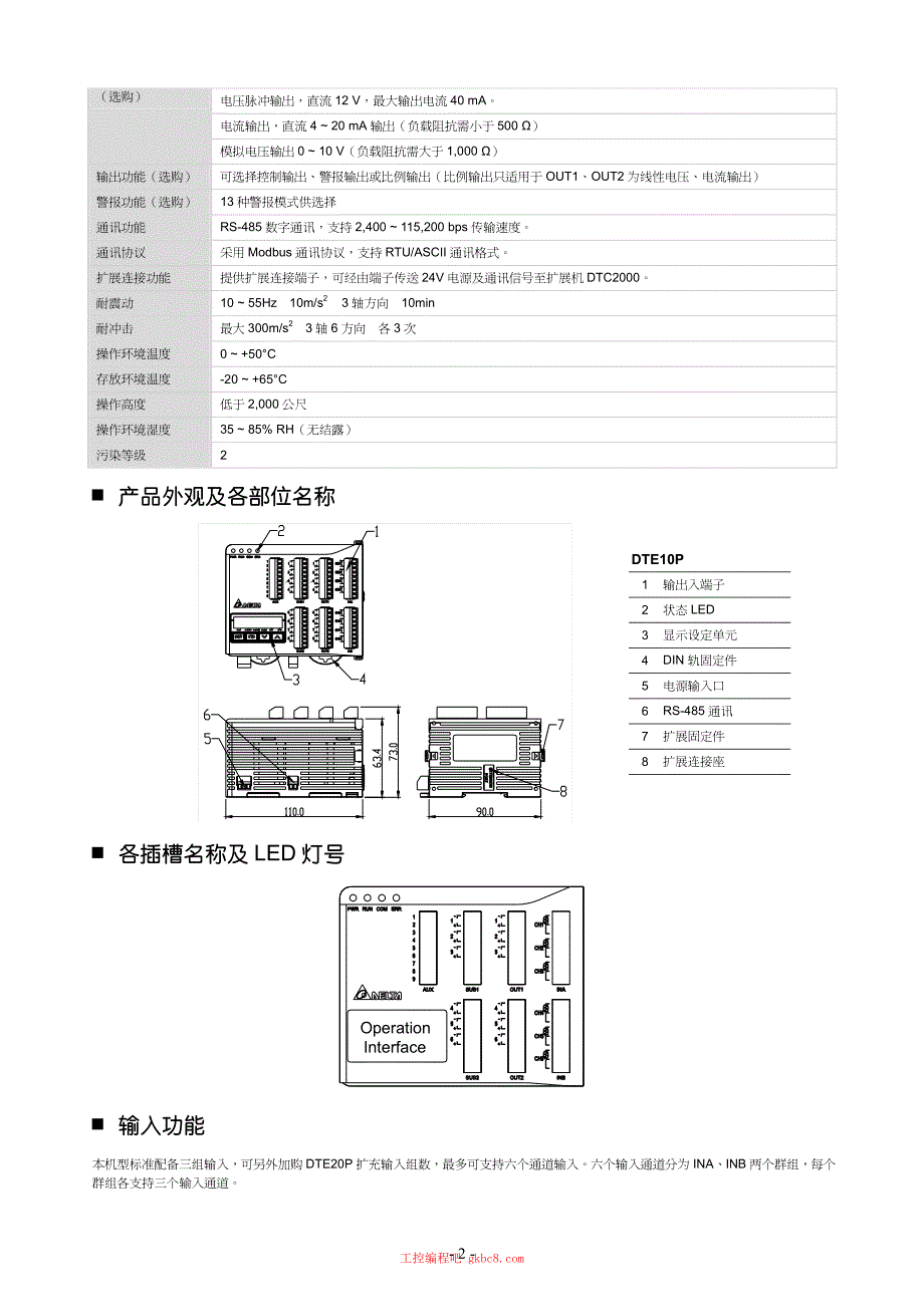 台达 DTE10P 温度控制器用户使用操作手册中文高清完整版_第2页