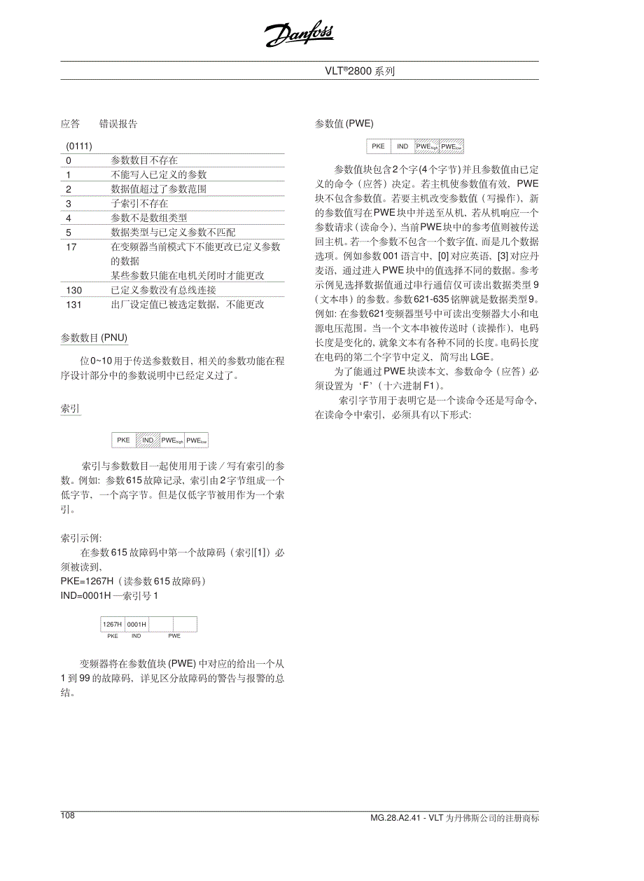 丹佛斯变频器 VLT系列 串行通讯手册 - Copy_第4页