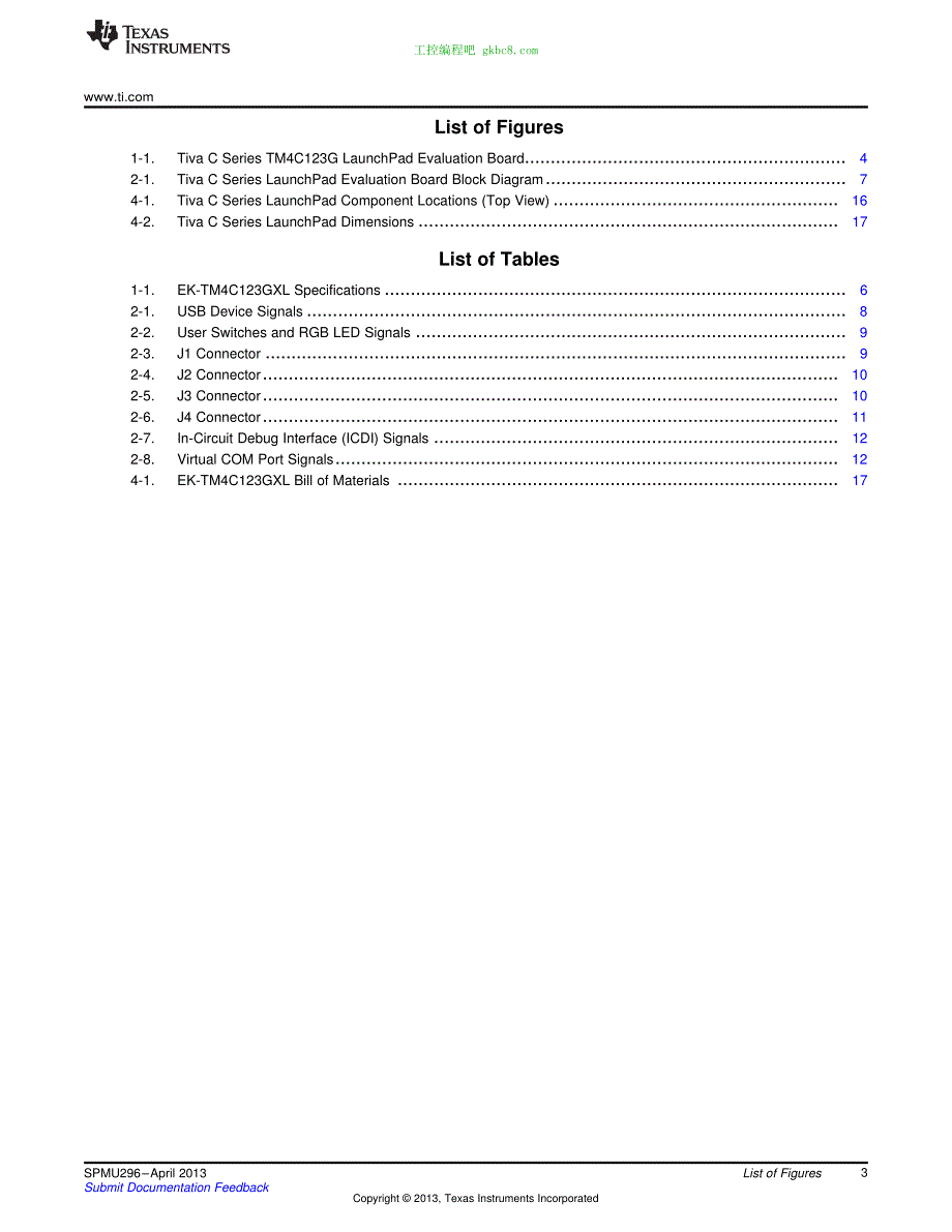 德州仪器TM4C123G用户手册编程手册英文版_第3页