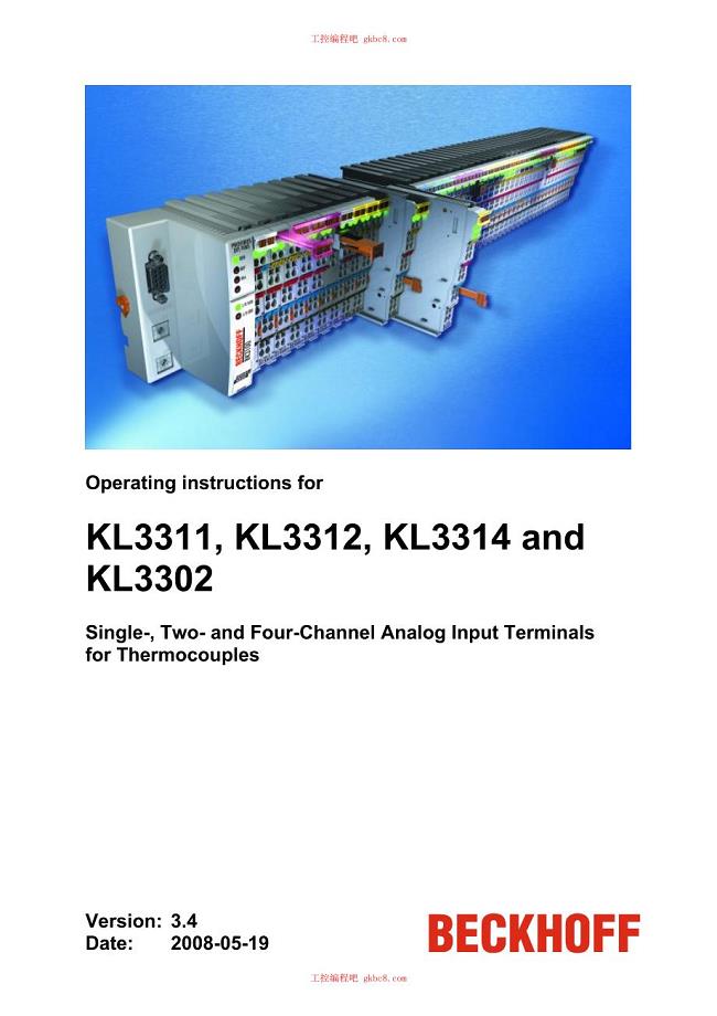 倍福端子模块KL系列用户手册（英文版）KL331x KL3302en