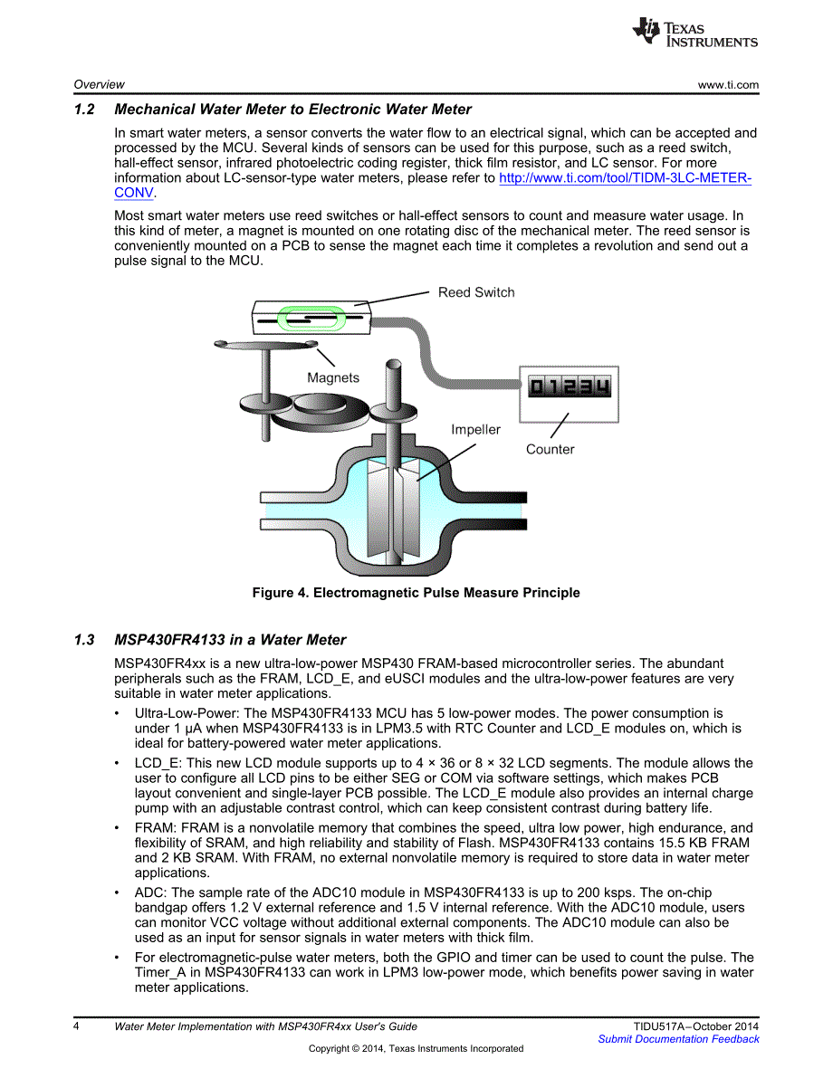 德州仪器MSP430FR4水表用户手册编程手册英文版_第4页