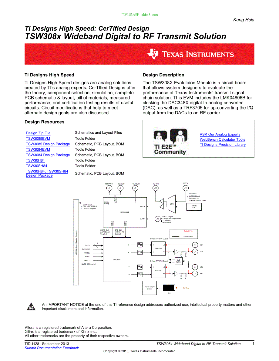 德州仪器TSW308用户手册编程手册英文版_第1页