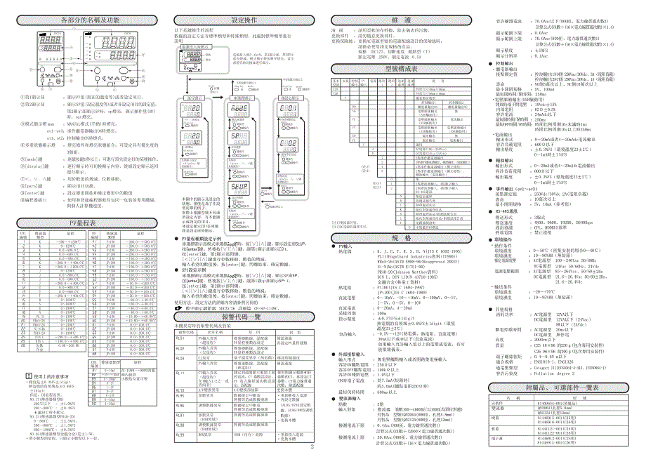 日本山武温控器SDC25 26 用户手册_第2页