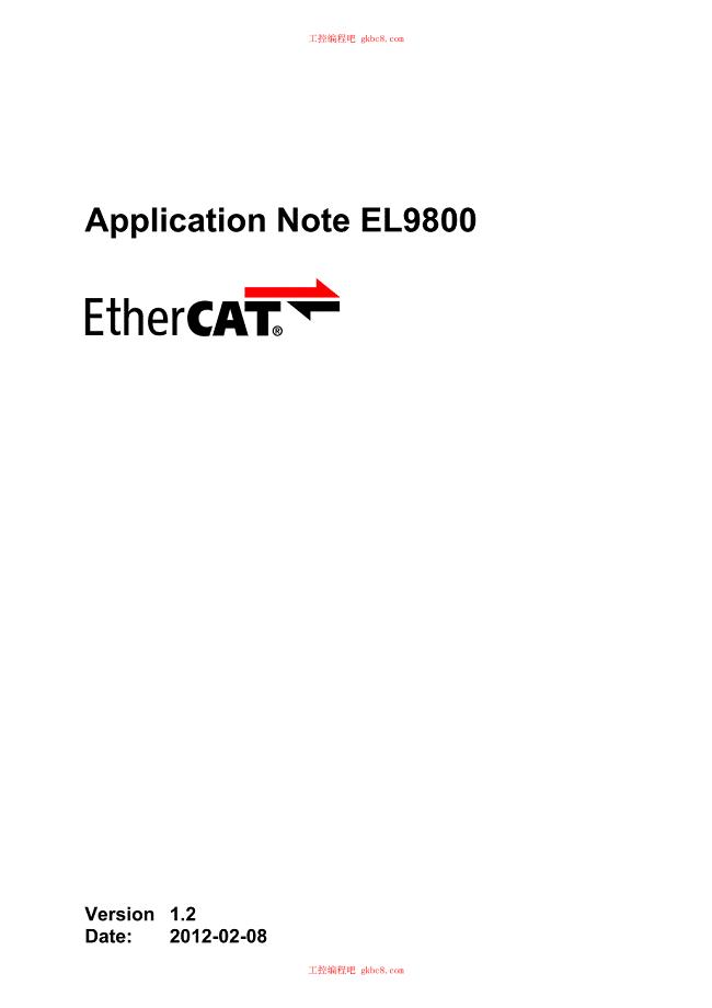 倍福EtherCAT EL9800用户手册英文版工控