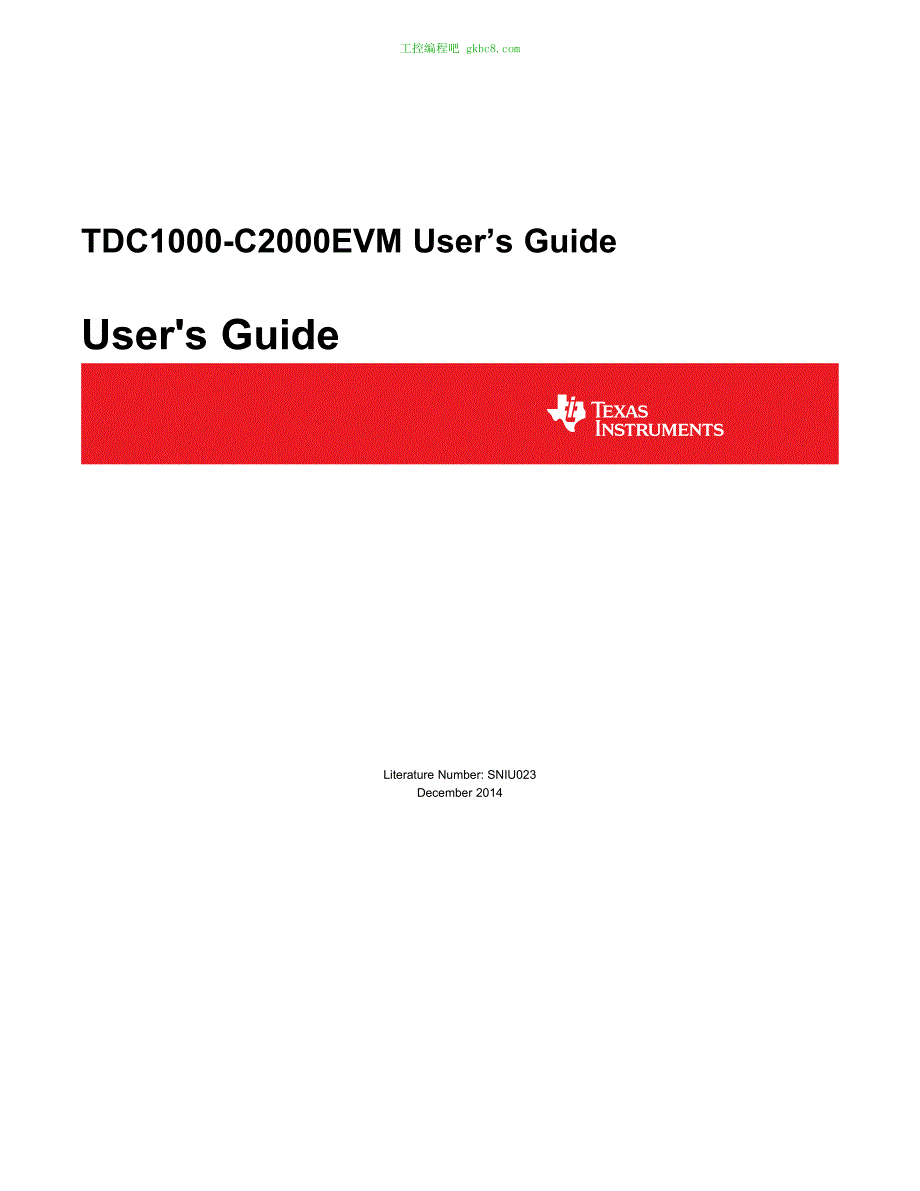 德州仪器TDC1000-C2000EVM用户手册编程手册英文版_第1页