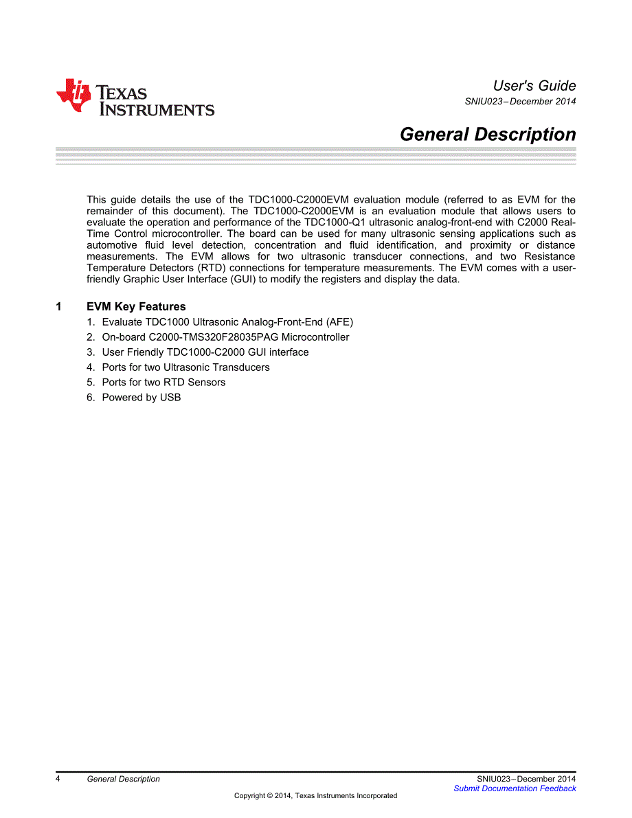 德州仪器TDC1000-C2000EVM用户手册编程手册英文版_第4页