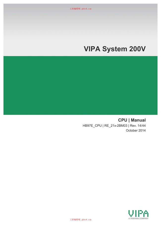 惠朋VIPA系统200V HB97E-CPU用户手册（英文版）HB97E CPU 21x-2BM03 14-44
