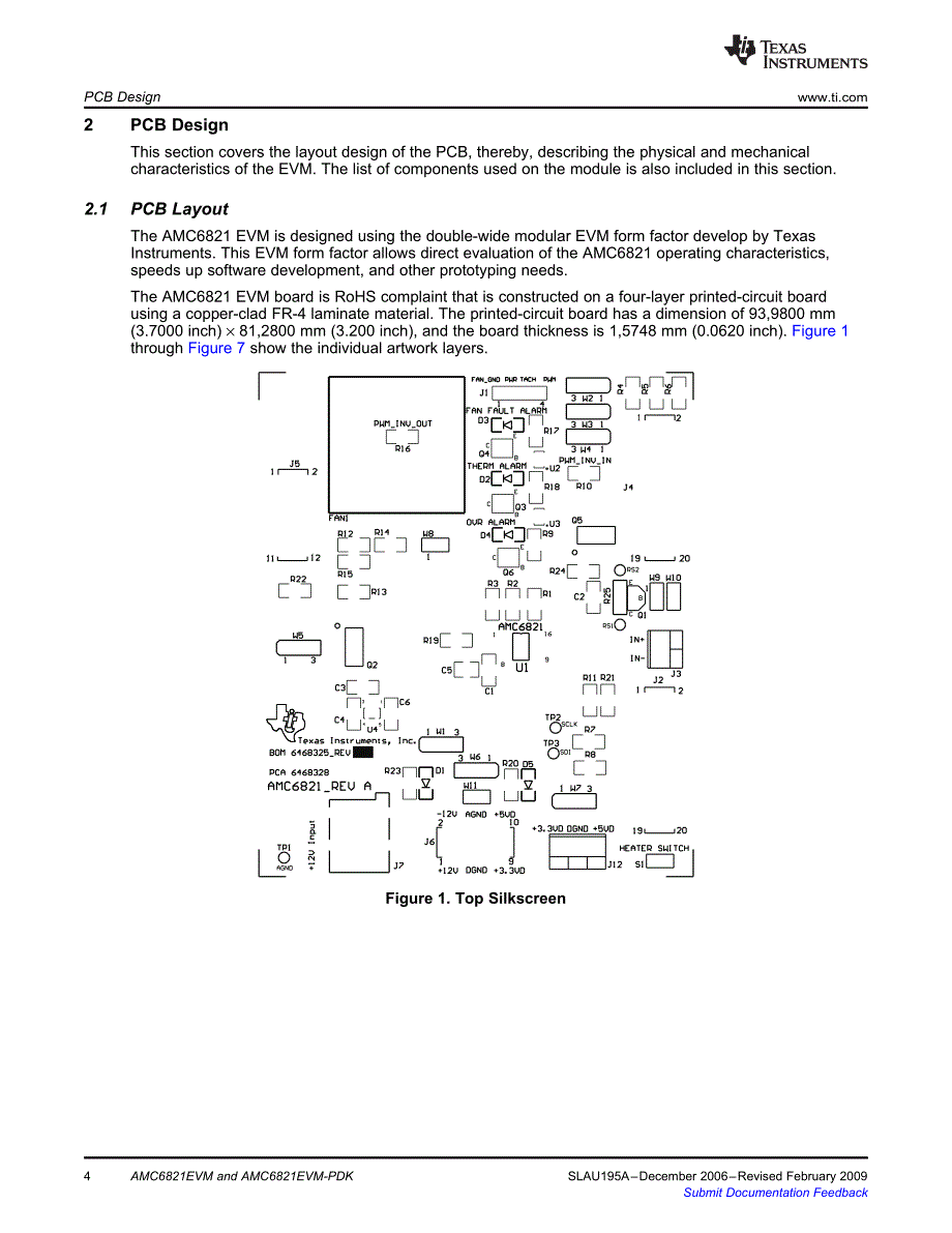 德州仪器AMC6821 EVM AMC6821 用户手册编程手册英文版_第4页